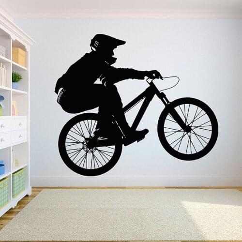 Bike motorcycle kids boys teenager room decoration DIY Wall Decal Bicycle exercise vinyl Sticker Bedroom sport wall Mural G985