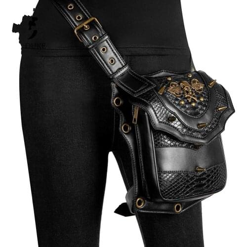 Vintage Steampunk Bag Steam Punk Retro Rock Gothic Retro Bag Goth Shoulder Waist Bags Packs Victorian Style Women Men Leg Bag J1