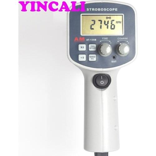 High Accuracy Digital Stroboscope AT-135B Portable Speed Frequency Strobe Tachometer Large Measures Range 50~40000FPM