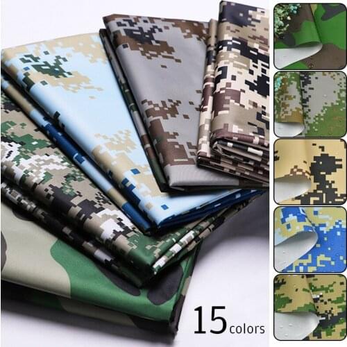 100*150cm Camouflage Oxford Fabric Silver Coated Trim Waterproof Fabric For Outdoor Awning Tent Cloth Carport Car Cover Sunshade