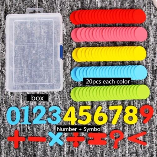 117Pcs Counters Counting Chips 30mm Mixed Colors Math Toy For Bingo Chips Game Tokens With Storage Box