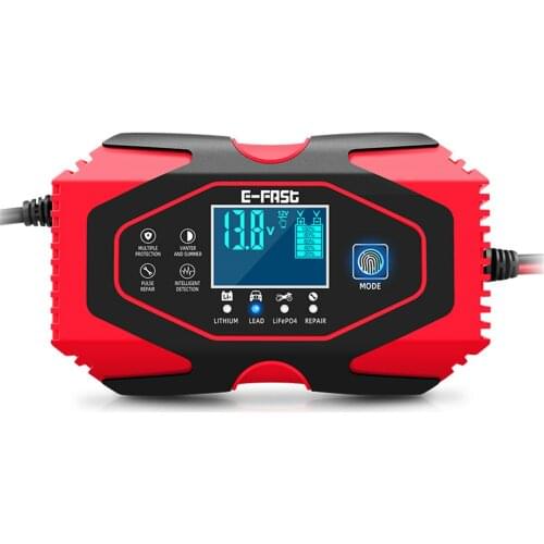 12V 24V LCD Display Battery Charger Repair Pulse Touch Screen For Car Motorcycle Lead-acid Battery Lithium Battery