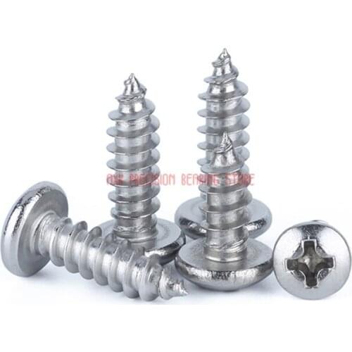 2019 Vis Gb846 304 Grade 20pcs M3.5 M4.2 Stainless Steel Large Round Pan Head Self Tapping Screws / Umbrella Self-tapping Screw