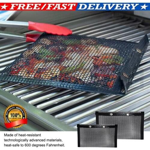 Faroot BBQ Accessories Non-Stick Mesh Grilling Bag Outdoor Picnic Tool Bolsa De Barbacoa Reusable BBQ Bake Bag hot
