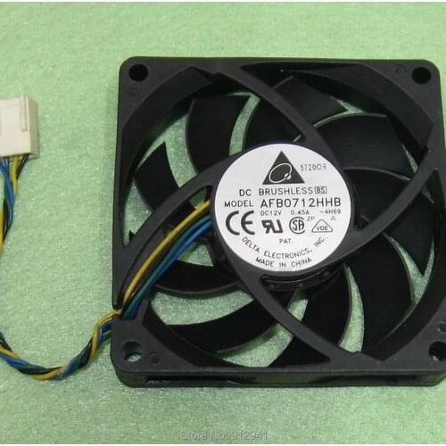 B37 Delta AFB0712HHB 7015 70mm x 70mm x 15mm DC Brushless PWM Cooler Cooling Fan 12V 0.45A 4Wire 4Pin Connector