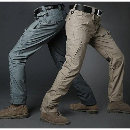 2019 Tactical Miliatry Cargo Pants Man Waterproof Rip-Stop Quick Dry Pants Multi Pockets Camouflage SWAT Combat Army Trousers