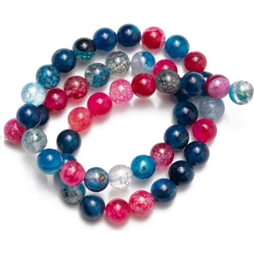 Wholesale Tourmaline Agates Beads Natural Stone Loose Beads Needlework for Jewelry Making DIY Bracelet 6mm 8mm 10mm