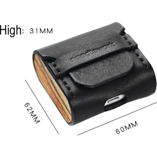 Luxury Retro Genuine Leather Case for Apple Airpods 1 2 Wireless Buletooth Earphone Protective Cover for Airpods Storage Bag