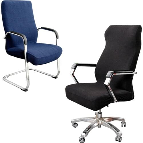 Elastic Office Chair Covers Plaid Thicken Waterproof Computer Chair Seat Cover Rotating Lift Armchair Case Zipper Slipcovers