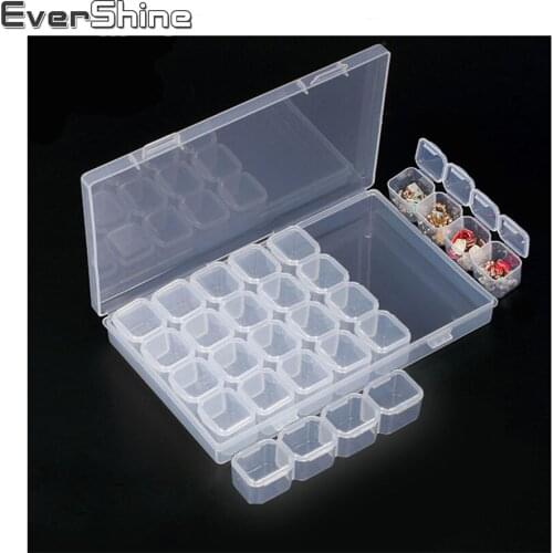 EverShine Diamond Painting Accessories Diamond Embroidery Cross Stitch Clear Plastic Beads Box Diamond Mosaic Kit Storage Boxes