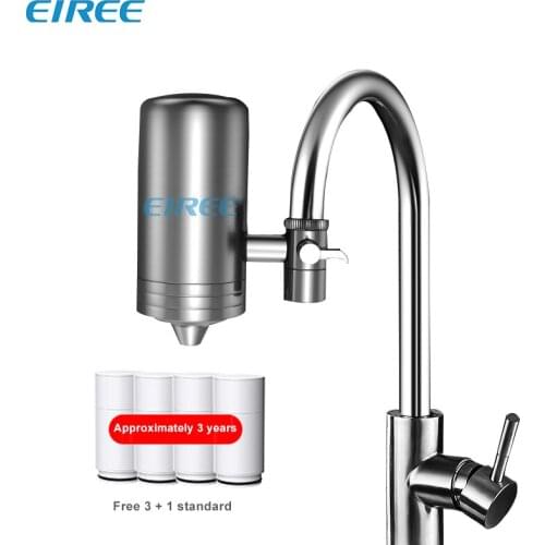 EIREE Kitchen Faucet Filter Tap Water Filter Purifier With 4 Filter Cartridge Stainless Purifier Water Filtration System