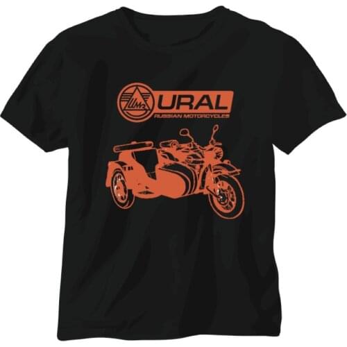 Ural Russian Sidecar Vintage Military Motorcycle Motorbike Top Quality MenS Short Sleeve Creative Design Printed Funny T Shirt