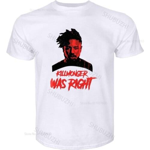 Hot sale men brand t shirt summer cotton tshirt Killmonger Was Right Shirt Hey Auntie T-Shirt Killmonger Tshirt
