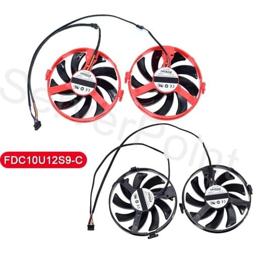 Well Tested Cooling Fans FDC10U12S9-C DC 12V 0.45A A Pair Cooler Fan Four Wires For XFX RX460 RX560 Graphics Card