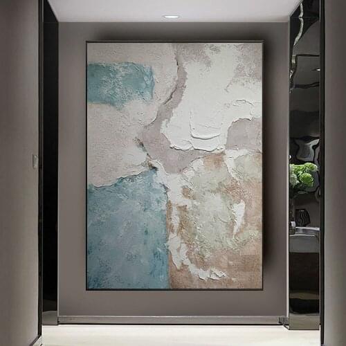 Rock design thick texture texture oil painting art 100% hand-painted abstract living room decoration painting latest frameless