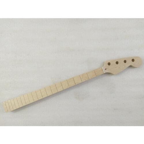 Unfinished 4 string Maple 20 Fret JAZZ Bass Neck For Bass Guitar Replacment