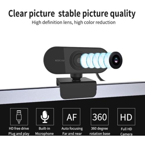 The new mini PC USB camera with microphone for high-definition 1080P video conferencing suitable PC laptops Youtube Skype webcam