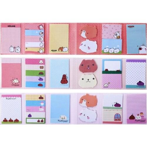 2021 New Cartoon Animals 6 Folding Memo Pad Sticky Notes Bookmark Stationery Notepad Cute