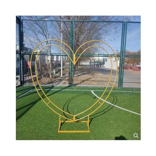 New wedding props iron heart background arch stage layout creative background led heart flower background