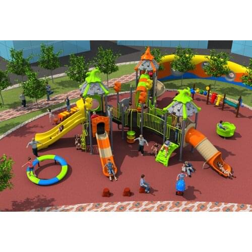 CE,ISO,TUV antirust beach outdoor playground extra strong plastic and galvanized tube amusement play structure YLW-OUT171027