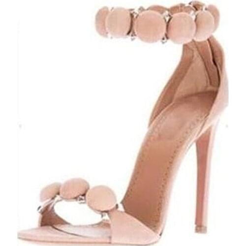 MKKHOU Fashion Sandals Women New Temperament Fish Mouth Shoes Classic Word With Ankle Straps High-heeled Shoes Wedding Shoes