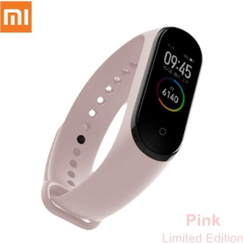Original Xiaomi Wrist Strap Pink Limited Edition Color TPU Material Replacement Bracelet for Mi Band 4 & Mi Band 3