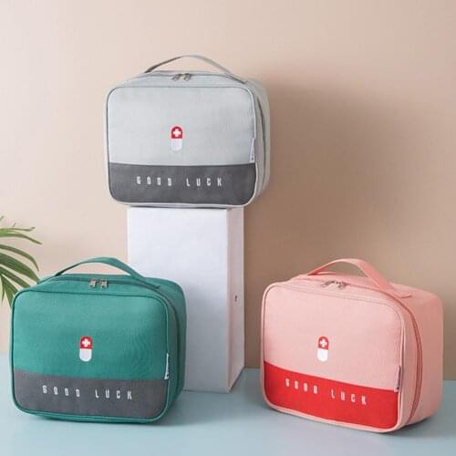 First Aid Storage Bag Portable Large-capacity Convenient Layered Pills Box First Aid Kit Cabinet Storage Case Organization