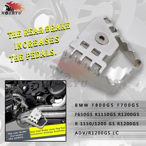 Rear Foot Brake Lever Peg Pad Extension Enlarge Extender Rear Brake Pedal Step for BMW R1200GS Adventure R1200GS LC R 1200 GS