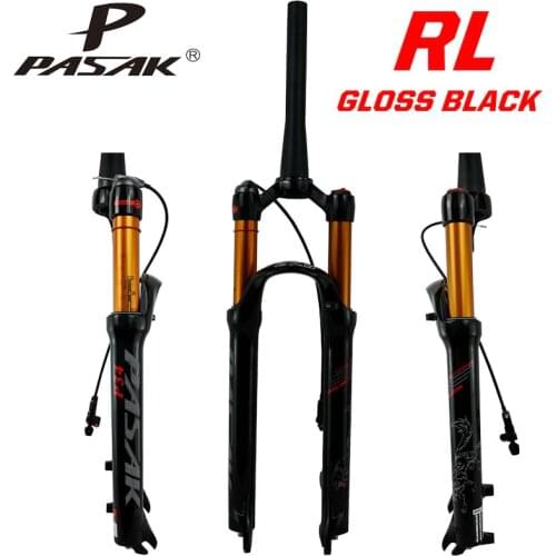 Bicycle air forks bike fron fork26"27.5"29er 1-1/2" MTB mountain suspension fork airresilience oil damping line lock 39.8 centru