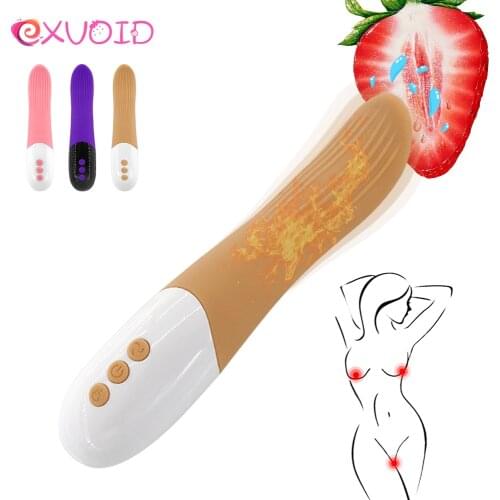 EXVOID Clitoris Stimulate AV Stick Heating Tongue Vibrator Sex Toys for Couples G-spot Massager Silicone Breast Mssage Licking