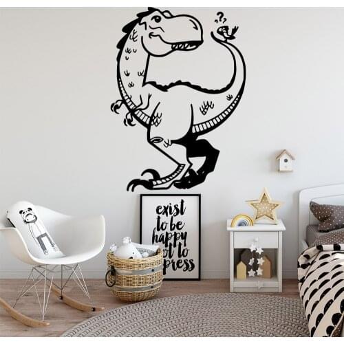 Funny Dinosaur Wall Sticker Home Decoration Accessories For Kids Rooms Decoration Vinyl Art Decal