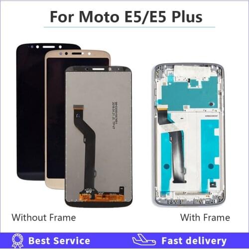LCD Display Touch Panel Glass Sensor Assembly For Motorola Moto E5 XT1944/E5 Plus XT1924 Touch Screen Digitizer Replace +Frame