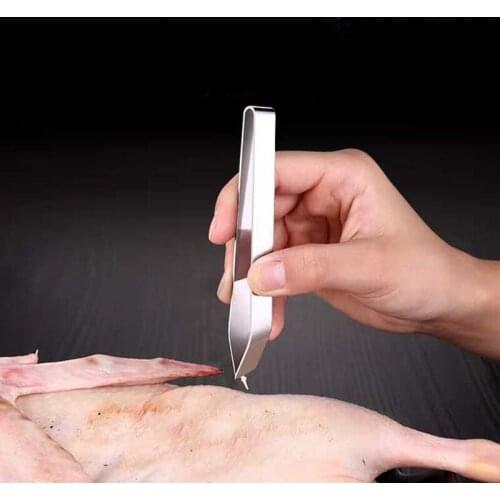 1pc Stainless Steel Fish Bone Tweezers Remover Kitchen Gadgets Fish Tweezers Kitchen Accessories Pincer Tongs Seafood Tool