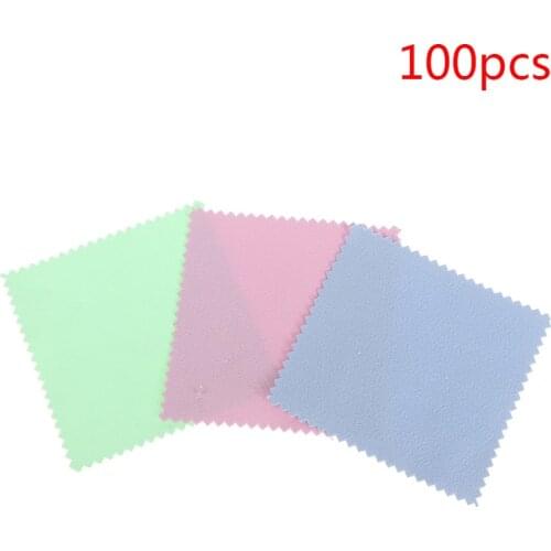 10/50/100pcs 8x8cm Polishing Cloth Set Jewelry Cleaning Cloths For Silver Gold Metals Keep Jewelry Shining Tools Jewelry Tools