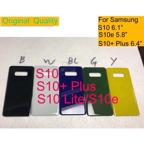10Pcs/lot For Samsung Galaxy S10 G973 S10e G970 S10 Plus S10+ G975 Housing Battery Cover Back Cover Case Rear Door Chassis Shell