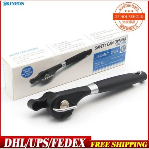 100Pcs/Lot Safety Can Opener Profession Multifunction High Grade Stainless Canned Knife KO1001 Bottle Opener