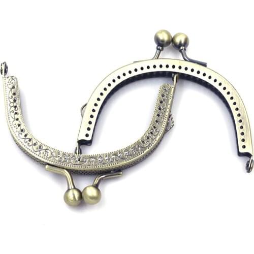2PCS 8.5cm Semicircle Metal Purse Bag Frames Wallet Kiss Clasps Handbag Buckles DIY Crafts Replace Sewing Hardware Accessories