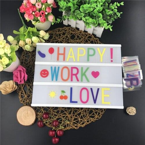 A4 LED Lightbox 90/170/175Letter symbol Wedding Party Cinema Sign DIY Messages photography studio Easter Battery and USB powered
