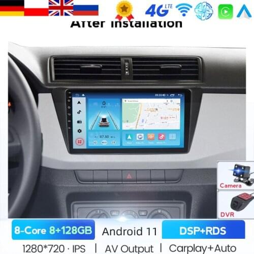 Cooling Fan Android Autoradio For Skoda Fabia 2015-2019 Car Radio With Screen GPS SWC Control Stereo System FM CANBUS No 2 Din