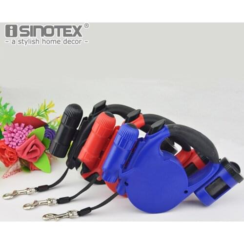 Automatic Retractable Leashes Walking Pet Cat Dog Puppy Lead LED Lights Solid ABS Plastic Garbage Bag 3 Colors 4.5m Rope Length