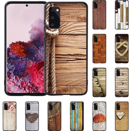 Wood Series Pattern Anti-drop Soft TPU Silicone Phone Case for Samsung S8 S9 S10 / S10 Plus Samsung S20/S20 Plus