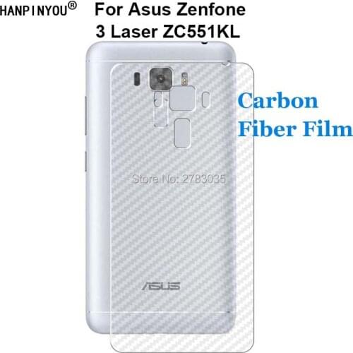 For Asus Zenfone 3 Laser ZC551KL 3D Anti-fingerprint Transparent Carbon Fiber Back Film Screen Protector (Not Tempered Glass)