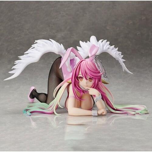 FREEing B-style No Game No Life Jibril Bunny 1/4 Scale PVC Action Figure Stand Anime Sexy Figure Model Toy Collection Doll Gift
