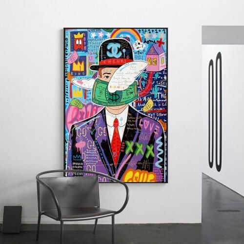 Graffiti The Son of Man By Rene Magritte Canvas Paintings On the Wall Art Posters And Prints Art Pictures Home Wall Decoration