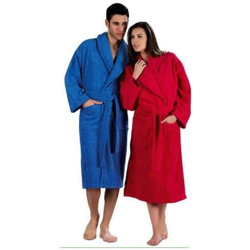 Large Size 100% Cotton Mens Women Bathrobe Nightgown Sleepwear Dressing Gown Long Sleeve Solid Pocket Comfortable Soft Home Cloth