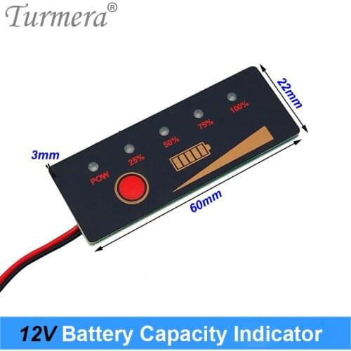 Turmera 12V Battery Capacity Indicator Tester for 3S 12.6V Storage Box Lithium Battery and Uninterrupted Power Supply Dropship A