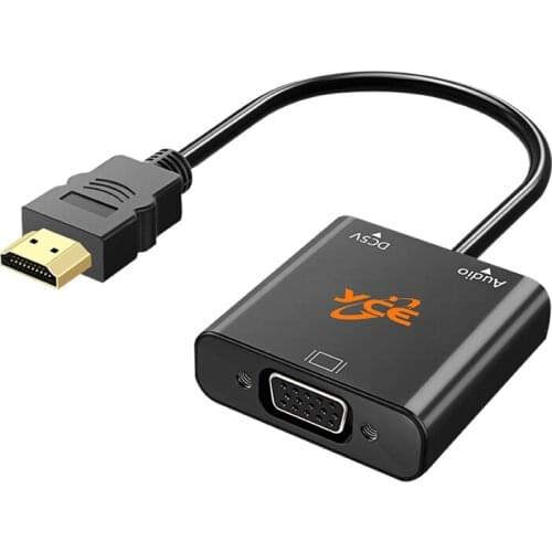 HDMI/M TO VGA/F 3.5Audio Micro5P Adapter Cable Converter Cable HDMI Laptop Desktop TV Adapter Computer Connected To TV Projector