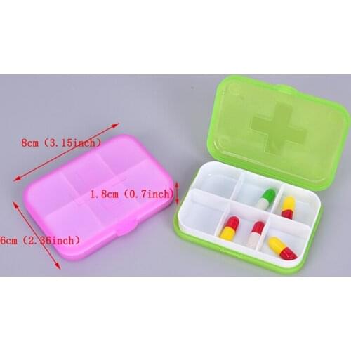Portable 2/4/6 Slot Moisture-proof Pill Box Travel Pill Case Dispen Storage Container Colorful Drug Dispenser Packing Container