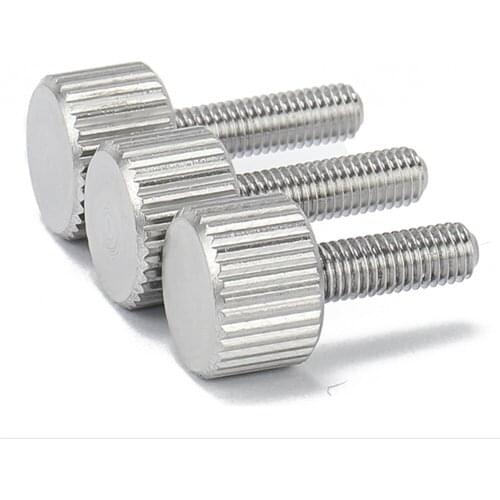 M2.5 Knurled Thumb Screw Thin Type With Knurling Screws Manual Adjustment Bolt Knukles Tornillos Parafuso Tornillo Vis PC DIN653
