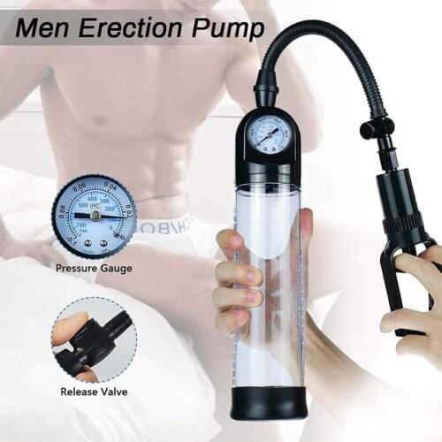 New penis enlargement air pressure display male massage penis enlargement pump cock pro extender device vacuum pump sex toy male